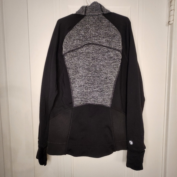 ATHLETA GIRL DREAM TEAM WARM UP ACTIVEWEAR JACKET FULL ZIP sz 12 Black grey EUC - Picture 7 of 11